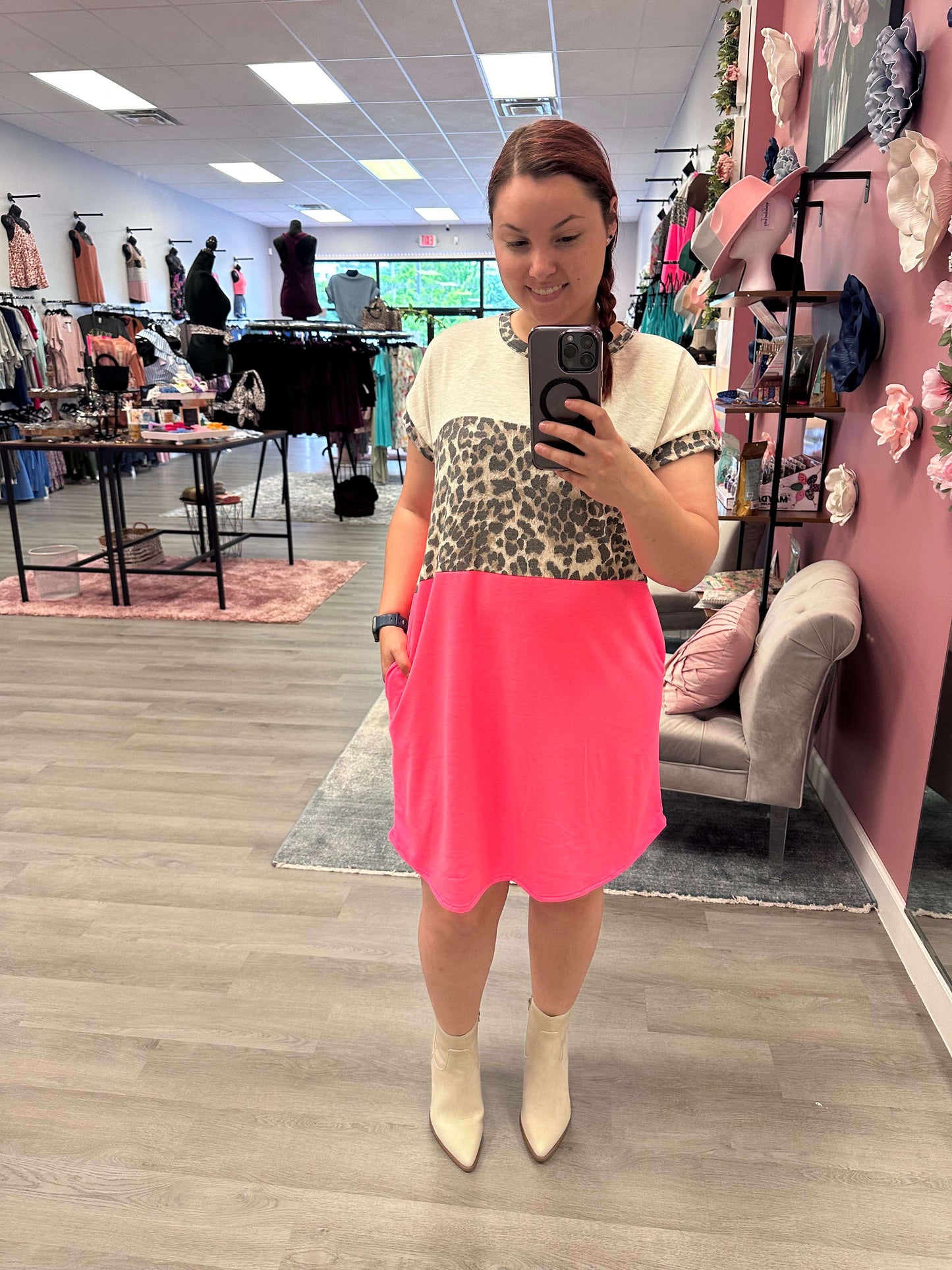 Janis Animal Print Mini Dress