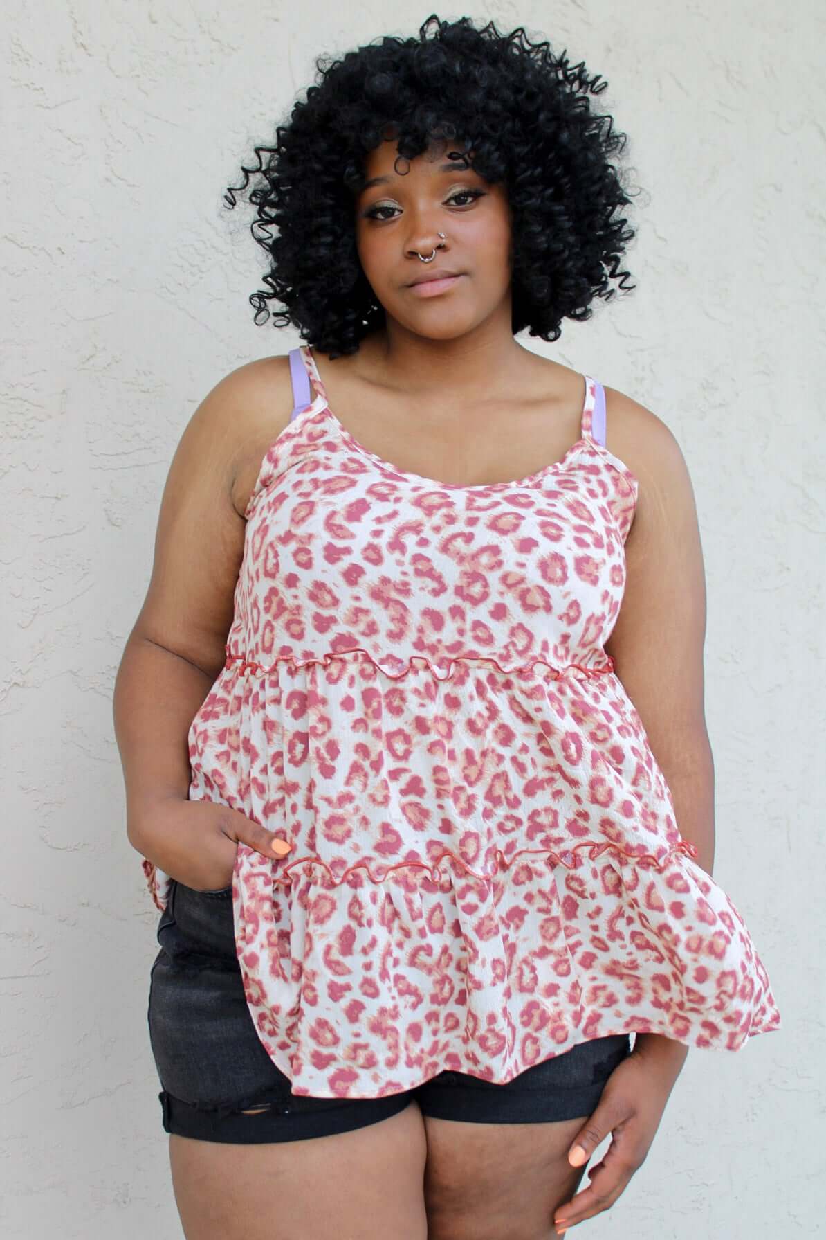 Whitney Animal Print Spaghetti Strap Top