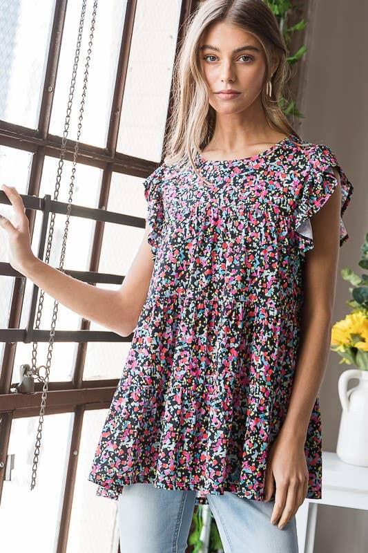 Valerie Multi Color Geometric Top