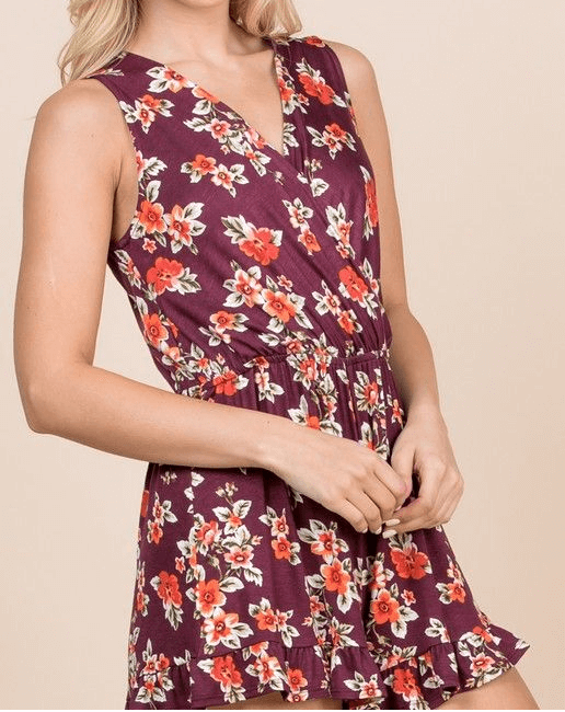 Kinsley Floral Sleeveless Jersey Romper