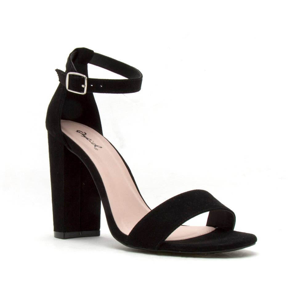 Zara Chunky Heel One Band Heeled Sandals