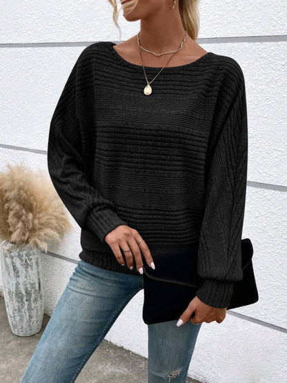 Round Neck Long Sleeve Top