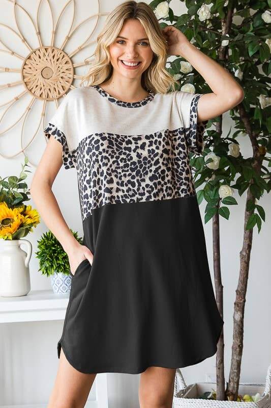 Black & White Animal Print Dress