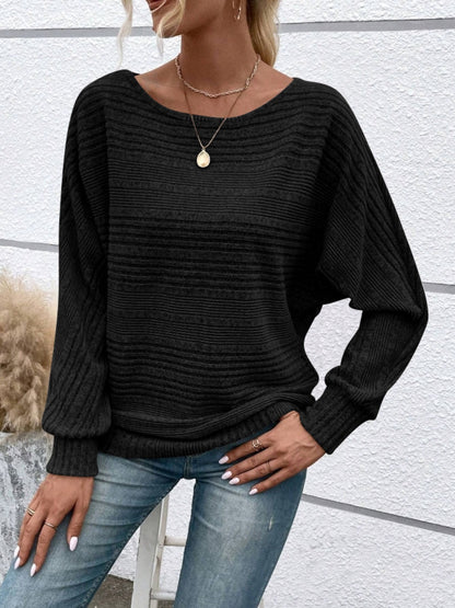 Round Neck Long Sleeve Top