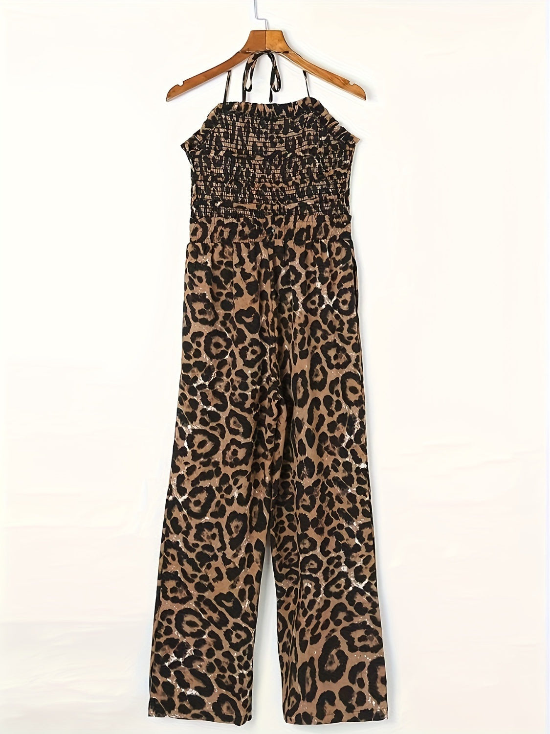 Sahara Leopard Halter Neck Jumpsuit