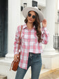 Plaid Button Up Pocketed Shirt