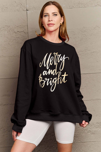 MERRY AND BRIGHT Graphic Sweatshirt