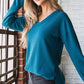 December Solid Waffle Top with Stitch
