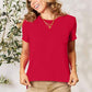 Red Round Neck Short Sleeve T-Shirt