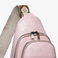 Blush Pink Leather Sling Bag