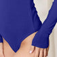 Royal Blue Round Neck Long Sleeve Bodysuit