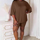 Chocolate Brown Soft Top & Shorts Set 