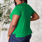 Mid Green Round Neck Short Sleeve T-Shirt