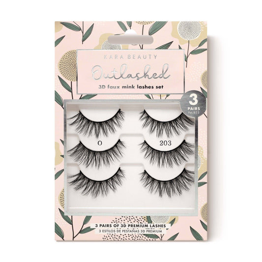 OUTLASHED 3D Faux Mink Lashes 3 pairs KL3203