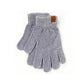 Gray Knit Chenille Gloves
