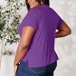 Purple Round Neck Short Sleeve T-Shirt