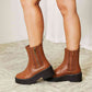 Brown Side Zip Boots