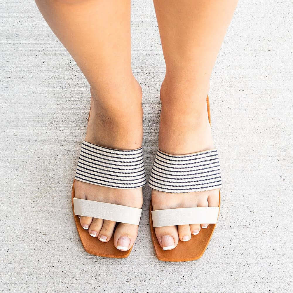 White Tan Sandals